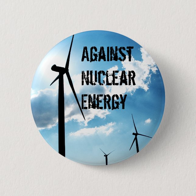 Badge Rond 5 Cm Contre l'énergie nucléaire (Devant)