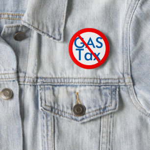 Badge Rond 5 Cm Contre les hausses de taxe sur l'essence