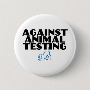 Badge Rond 5 Cm Contre les tests animaux