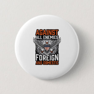 Badge Rond 5 Cm Contre tous les ennemis conception de t-shirt Eagl