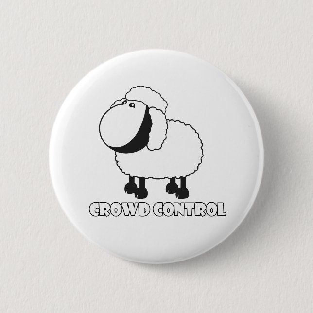 Badge Rond 5 Cm contrôle des foules (Devant)