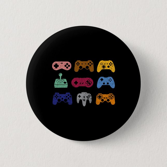 Badge Rond 5 Cm Contrôle vidéo contrôleur console de jeu de contrô (Devant)