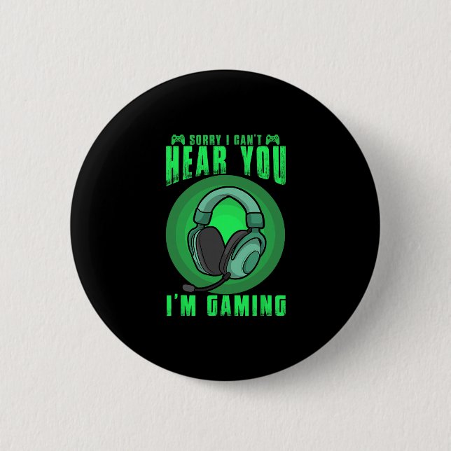 Badge Rond 5 Cm Contrôleur de jeu de jeu de jeu vidéo drôle Fo (Devant)
