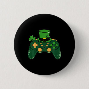 Badge Rond 5 Cm Contrôleur de jeu pour enfants Saint-Patrick Clove