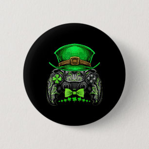 Badge Rond 5 Cm Contrôleur de jeu vidéo Irish Gamer Boys St patric
