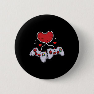 Badge Rond 5 Cm Contrôleur de jeu vidéo Valentines Jour Cool Jeu G