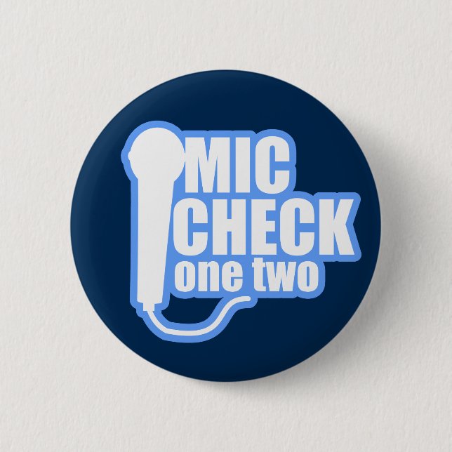 Badge Rond 5 Cm Contrôleur de microphone (Devant)