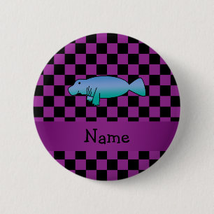 Badge Rond 5 Cm Contrôleurs nommés personnalisés de pourpre de