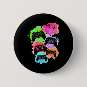 Badge Rond 5 Cm Contrôlez tous les manettes pour amateurs de jeux