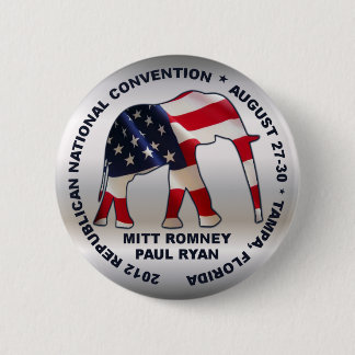 Badge Rond 5 Cm Convention 2012 de GOP de Romney Ryan