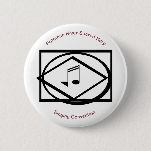 Badge Rond 5 Cm Convention chanteuse d'harpe sacrée de fleuve (Devant)