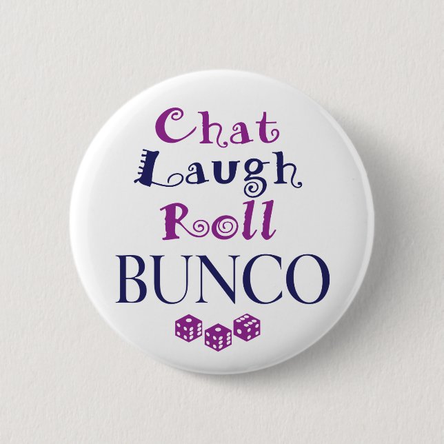 Badge Rond 5 Cm conversation, rire, petit pain - bunco (Devant)