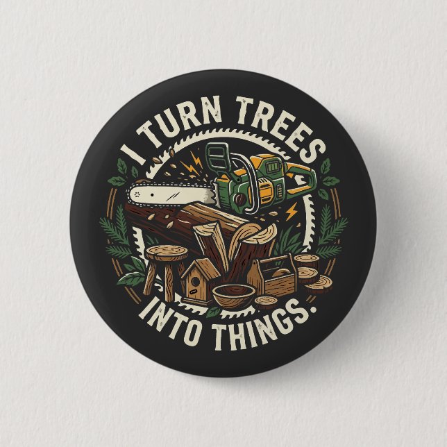 Badge Rond 5 Cm Convertisseur d'arbre en objet professionnel (Devant)