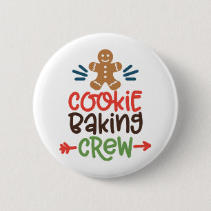 Badge Rond 5 Cm Cookie baking crew christmas