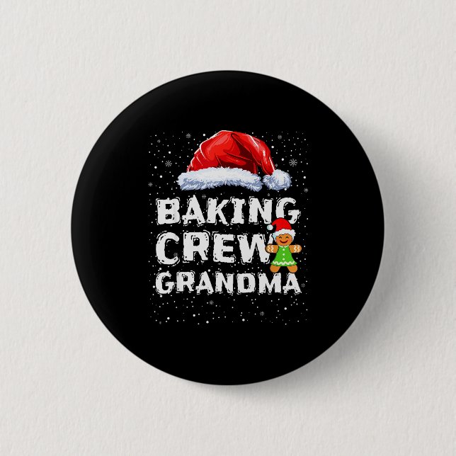 Badge Rond 5 Cm Cookie Baking Crew Shirt Grandma Matching Christma (Devant)