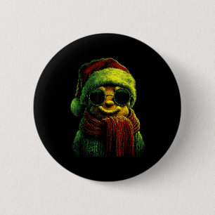 Badge Rond 5 Cm Cookie de pain d'épice punk avec lunettes de solei