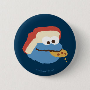 Badge Rond 5 Cm Cookie Monster Camp Cookies