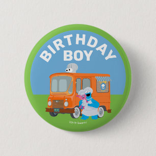 Badge Rond 5 Cm Cookie Monster Food Truck Birthday Boy