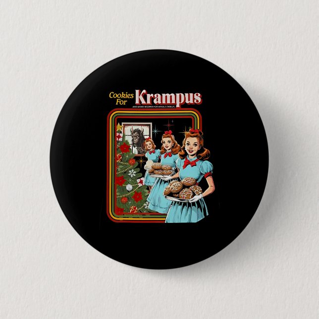 Badge Rond 5 Cm Cookie pour Krampus Noël  (Devant)