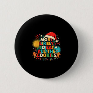 Badge Rond 5 Cm Cookies de Noël amusants les plus susceptibles de
