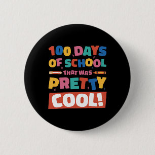 Badge Rond 5 Cm Cool 100 Jours D'École 100E Jour Étudiants Garçons