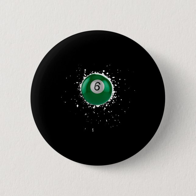 Badge Rond 5 Cm Cool 6 balles Billard de six billard de billard de (Devant)