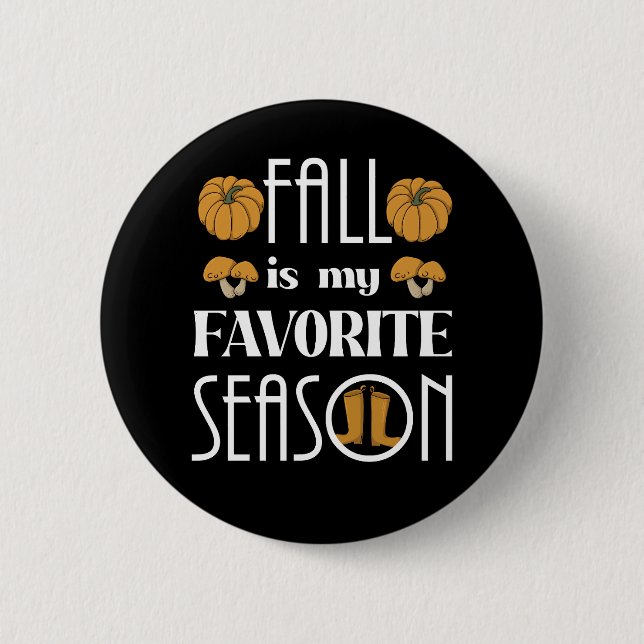 Badge Rond 5 Cm Cool Automne (Devant)