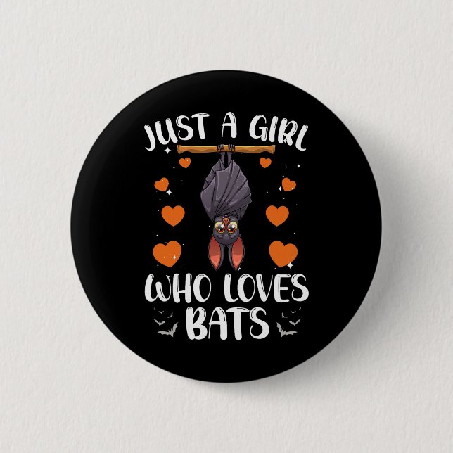 Badge Rond 5 Cm Cool Bat Pour Femmes Filles Amateurs De Fruit Bat  (Devant)