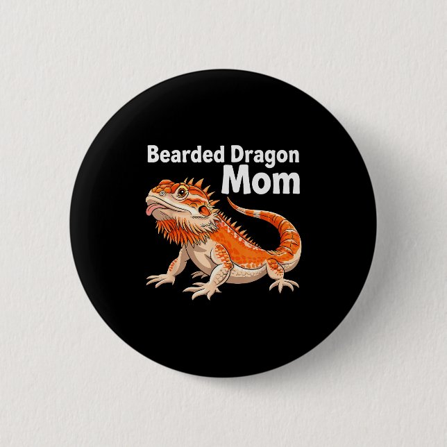Badge Rond 5 Cm Cool Bearded Dragon Art For Women Girls Bearded Dr (Devant)