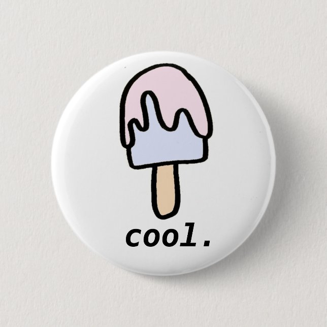 Badge Rond 5 Cm cool. Bouton de Popsicle (Devant)