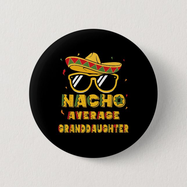 Badge Rond 5 Cm Cool Cinco De Mayo Nacho Moyenne Petite-Fille Som (Devant)