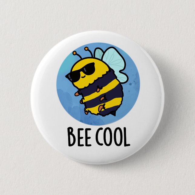 Badge Rond 5 Cm Cool d'abeilles drôle Insecte Bee Pun (Devant)
