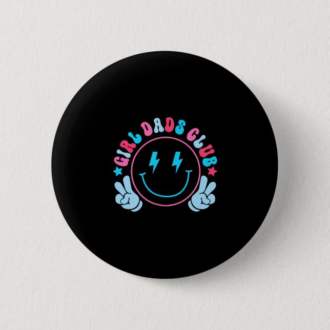 Badge Rond 5 Cm Cool Dads Club Father's Day From Daughter Son Funn (Devant)