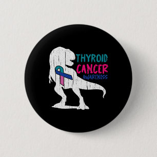 Badge Rond 5 Cm Cool de sensibilisation au cancer T-rex Guerrier S