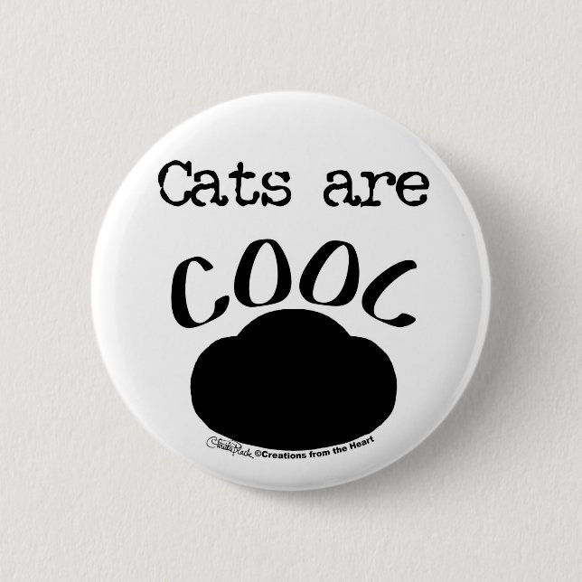 Badge Rond 5 Cm Cool Empreinte de patte (Devant)