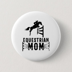 Badge Rond 5 Cm Cool Equestrian Maman Cadeau Pour Cheval Show Jump