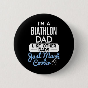 Badge Rond 5 Cm Cool Fête des pères Design Biathlon Papa