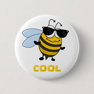 Badge Rond 5 Cm Cool Funny Tendy Bee personnalisable