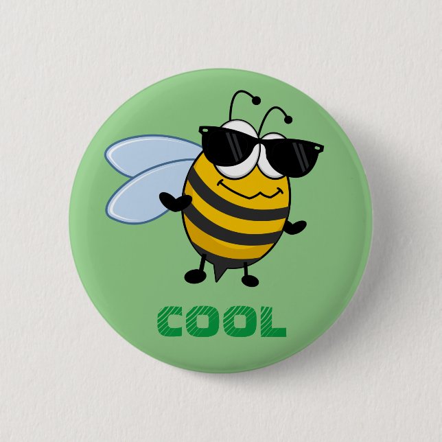 Badge Rond 5 Cm Cool | Funny Tendy Bee personnalisable (Devant)