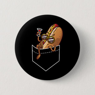 Badge Rond 5 Cm Cool Hot Dog Conception Pour Hommes Femme Plat Hot