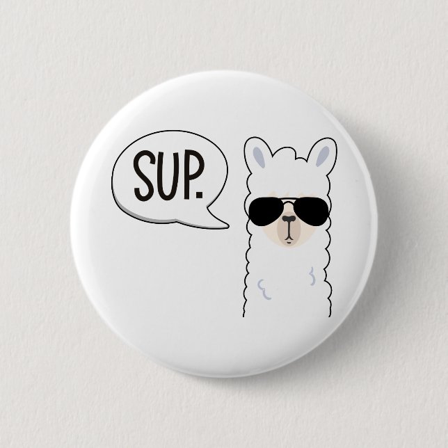 Badge Rond 5 Cm Cool lama (Devant)