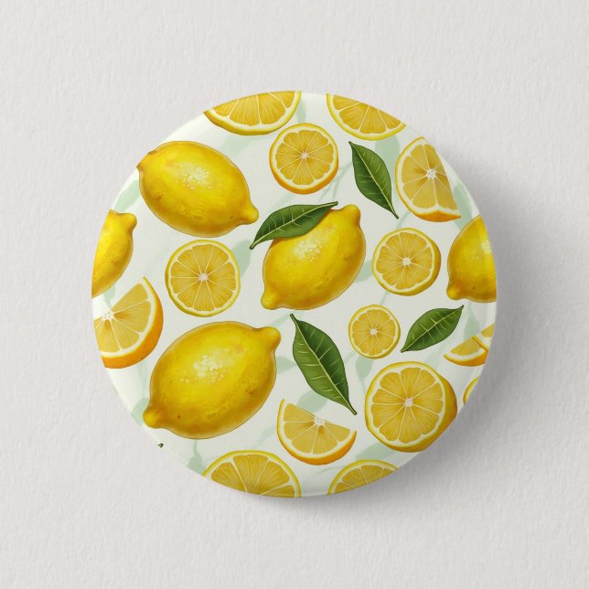 Badge Rond 5 Cm Cool Lemon Veggie (Devant)