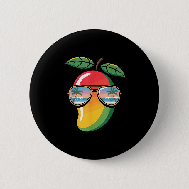 Badge Rond 5 Cm Cool Mango Costume For Men Women Mango Fruit Lover (Devant)