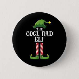 Badge Rond 5 Cm Cool Papa Elf Correspondant Famille Groupe Noël