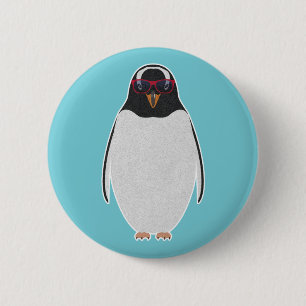 BADGE ROND 5 CM COOL PENGUIN