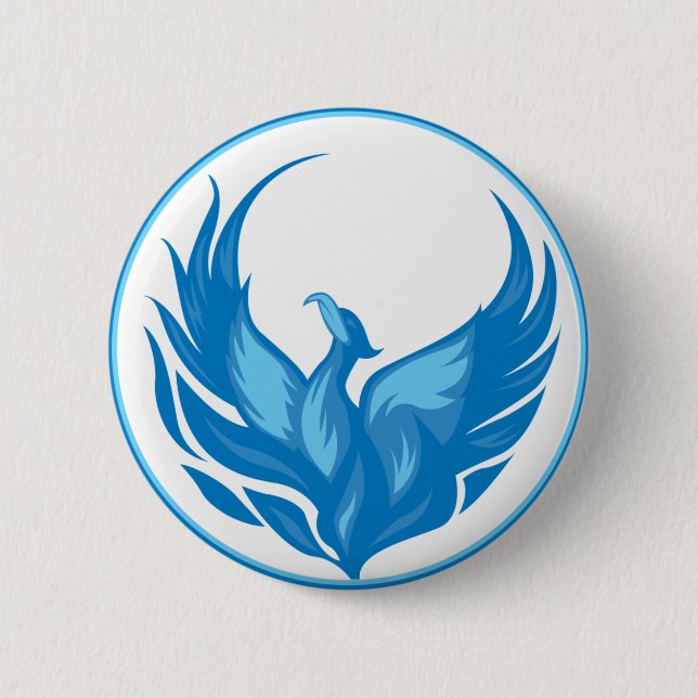 Badge Rond 5 Cm Cool Phoenix Bird Design (Devant)