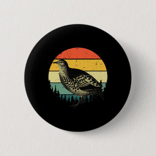 Badge Rond 5 Cm Cool Quail Art Hommes Femmes Chasseur d'oiseaux Qu