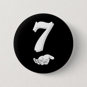 Badge Rond 5 Cm Cool Six Seven 6 7 Mème Costume Slang Gen Alpha Ma
