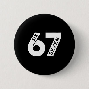Badge Rond 5 Cm Cool Six Seven Nombre Génération Alpha Argot 6 7 T