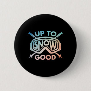 Badge Rond 5 Cm Cool Ski Design Pour Hommes Femmes Ski Ski Snow Sk